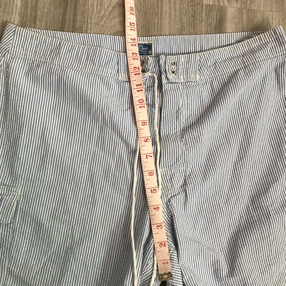 J Crew Seersucker Board Shorts Mesh Liner Mens 34 - Picture 4 of 9